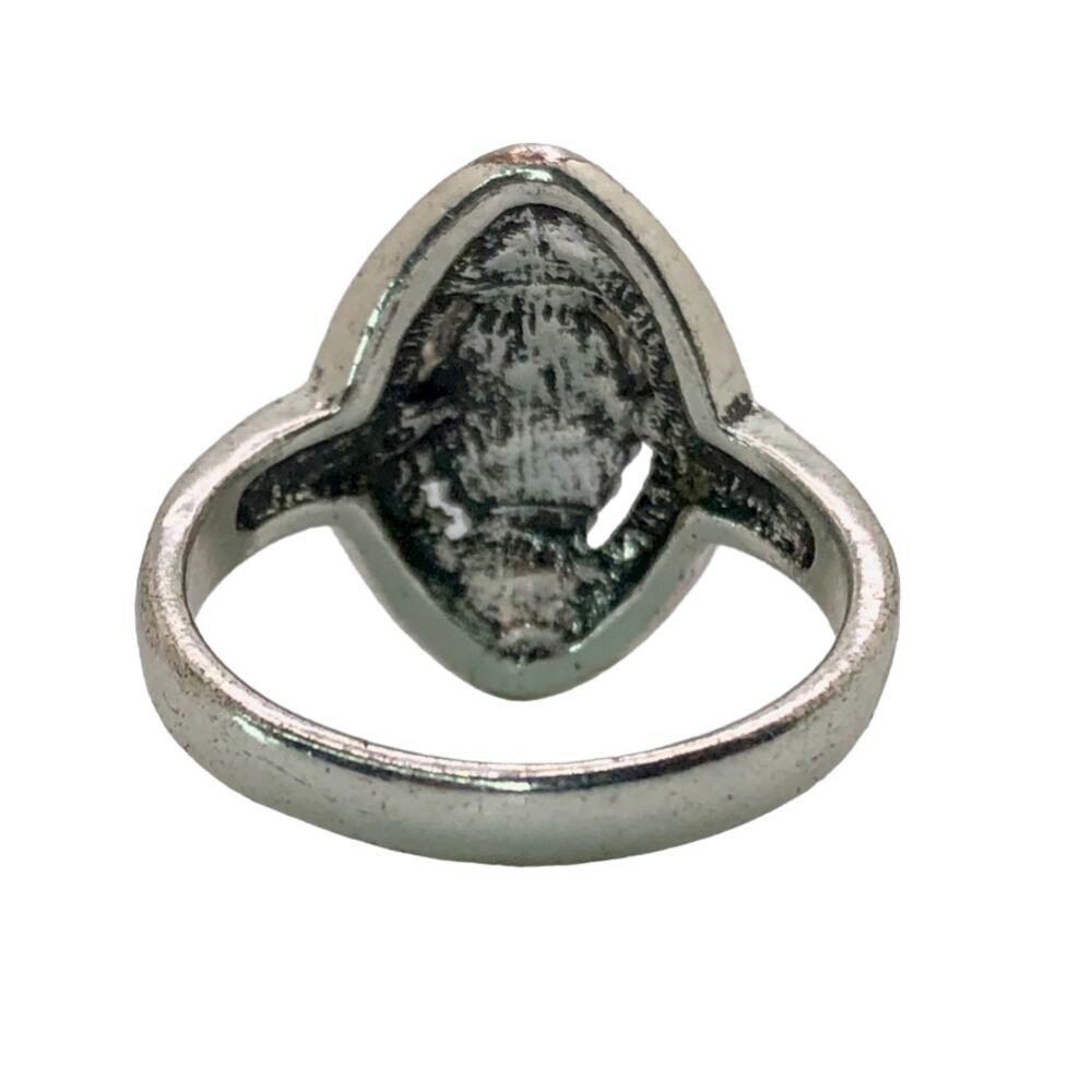 Silver and Multicolor Rhinestone Statement Ring - Size 8.5 - Picture 6 of 7